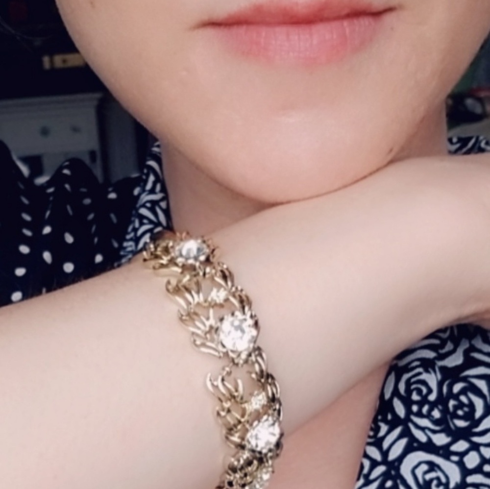 CORO VINTAGE RHINESTONE BRACELET